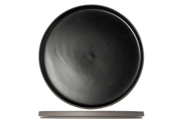 1350 Black Assiette D28xH2cm